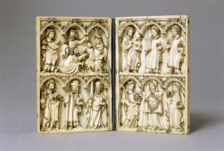 Diptych, 2 registers, 3 arches across (frise d'arcatures) (Front)