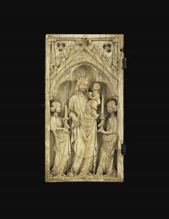 Diptych, 1 register, 1 arch across (plaquette) (Wing, left)