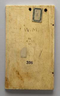 Wing, right (fragment of a diptych), 1 register, 1 arch across (plaquette; colonnettes) (Back)