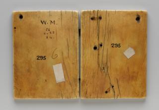 Diptych, 1 register, 3 arches across (plaquettes; frise d'arcatures) (Back)