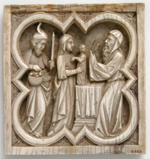 Panel, 1 register, with quatrefoil (quatre-feuille) (Front)