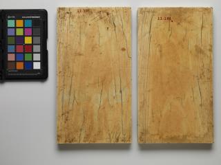 Diptych, 2 registers, 3 arches across (frise d'arcatures) (Back)