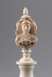 Pommel (for a walking stick?) or rosary bead, 3 faces (chapelet) (Side 2)