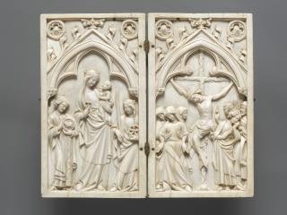 Diptych, 1 register, 1 arch across (plaquette) (Front)