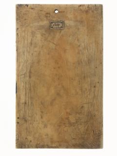Panel (possibly fragment of a diptych) 1 register, 1 arch across (plaquette; colonnettes) (Back)