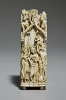 Base (?) with ogee arches (fragment), carved on four sides (Side, left)