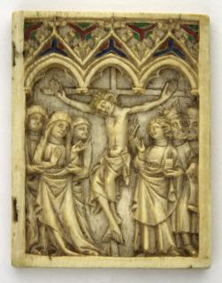 Wing, right (fragment of a diptych), 1 register, 3 arches across (frise d'arcatures; plaquette) (Front)