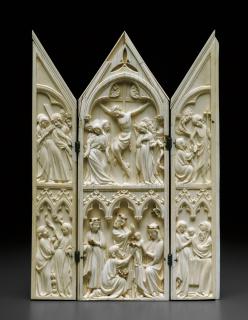 Gabled triptych, 2 registers (frise d'arcatures) (Front)