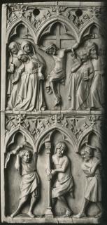 Wing, left (part of a diptych), 2 registers, 3 arches across (frise d'arcatures) (Front)