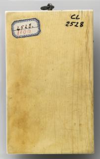Wing, left (fragment of a diptych), 2 registers, 3 arches across (frise d'arcatures) (Back)