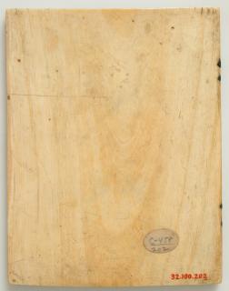 Wing, right (fragment of a diptych), 2 registers, 3 arches across (frise d'arcatures) (Back)