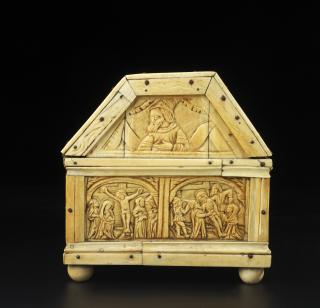 Box with pitched lid (End, left)