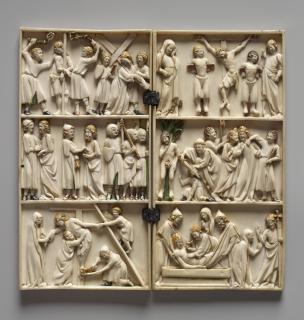 Diptych, 3 registers, 1 arch across (Front)