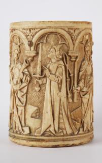 Cylindrical pyxis, with arches (pyxide; frise d'arcatures) (Side)