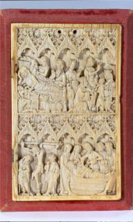 Wing, right (fragment of a diptych), 2 registers, 5 arches across (frise d'arcatures) (Front)