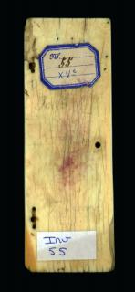 Panel, 2 registers (fragment of a diptych or triptych) (Back)