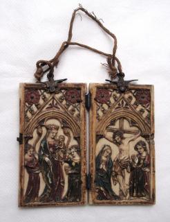 Diptych, 1 register, 1 arch across (plaquette) (Front)