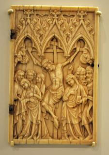 Wing, right (fragment of a diptych), 1 register, 3 arches across (frise d'arcatures; plaquette) (Front)
