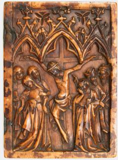 Wing, right (fragment of a diptych), 1 register, 3 arches across (frise d'arcatures; plaquette) (Front)