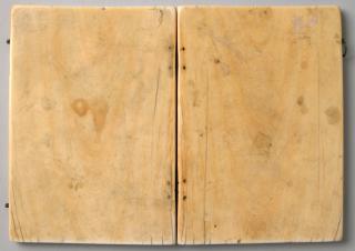 Diptych, 2 registers, 6 arches across (colonnettes; frise d'arcatures) (Back)