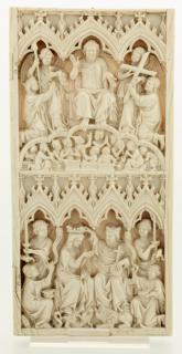 Wing, right (part of a diptych), 2 registers, 3 and 4 arches across (frise d'arcatures) (Front)