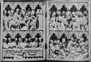 Diptych, 2 registers, 4 arches across (frise d'arcatures) (Front)