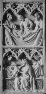 Diptych, 2 registers, 3 arches across (frise d'arcatures); known as the Eskdale Diptych (Wing, right)