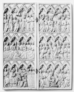 Diptych, 3 registers, 4 arches across (frise d'arcatures) (Front)