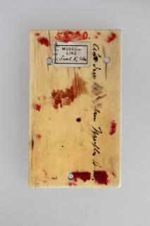 Wing, left (fragment of a diptych), 2 registers, 3 arches across (frise d'arcatures) (Back)