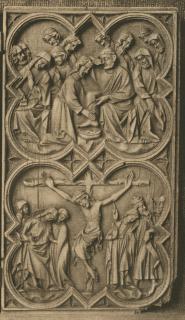 Diptych, 2 registers, with quatrefoils (quatre-feuilles) (Wing, right)