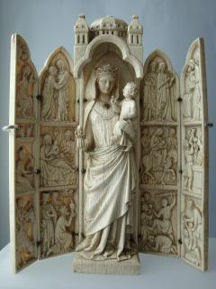 Polyptych (tabernacle), 3 registers (Front)