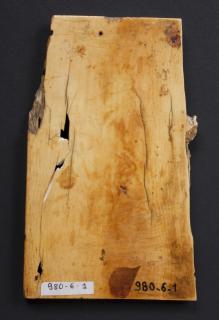 Wing, left (fragment of a diptych), 1 register, 3 arches across (frise d'arcatures; plaquette) (Back)