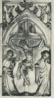 Wing, right (fragment of a diptych), 1 register, 1 arch across (plaquette) (Front)