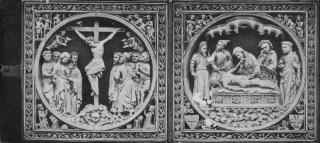 Openwork diptych with roundels (plaques ajourées) (Front)