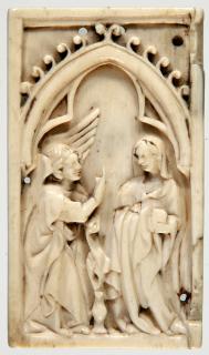 Panel, 1 register, 1 arch across (plaquette); later reused as a the left wing of a diptych (Front)