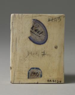 Wing, left (fragment of a diptych), 1 register, 3 arches across (plaquette; frise d'arcatures) (Back)