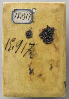 Wing, right (fragment of a diptych), 1 register, 3 arches across (frise d'arcatures; plaquette) (Back)
