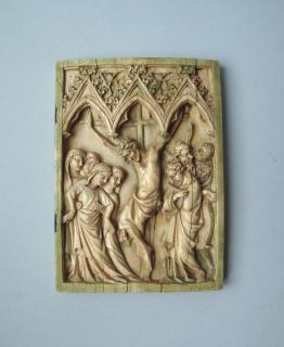Wing, right (fragment of a diptych), 1 register, 3 arches across (frise d'arcatures; plaquette) (Front)