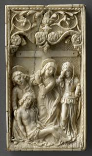 Wing, right (fragment of a diptych), 1 register, 1 arch across (plaquette) (Front)