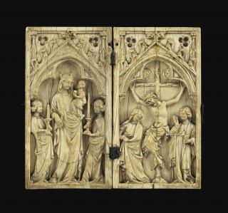 Diptych, 1 register, 1 arch across (plaquette) (Front)