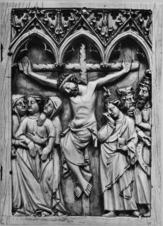 Wing, right (fragment of a diptych), 1 register, 3 arches across (frise d'arcatures; plaquette) (Front)