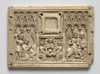Panel (fragment of a casket; body, front), 1 register (frise d'arcatures) (Front)