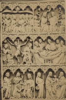 Diptych, 3 registers, 6 arches across (frise d'arcatures; colonnettes) (Wing, right)