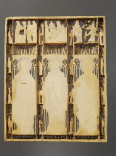 Openwork panel (possibly fragment of the binding of a book or fragment of a diptych), 2 registers (plaque ajourée) (Back)