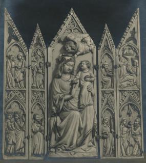 Gabled polyptych (tabernacle; frise d'arcatures) (Front)