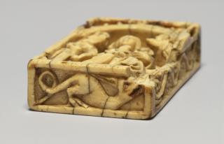 Double-sided panel (fragment of a triptych; centre panel), 1 register, 1 arch across (plaquette) (Bottom)