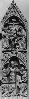 Gabled diptych, 2 registers, 1 arch across (Wing, right)