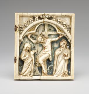 Wing, right (fragment of a diptych), 1 register, 1 arch across (plaquette) (Front)