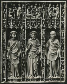 Openwork panel (possibly fragment of the binding of a book or fragment of a diptych), 2 registers (plaque ajourée) (Front)