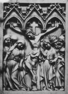 Diptych, 1 register, 3 arches across (plaquette; frise d'arcatures) (Wing, right)